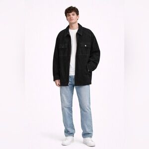 Vintage‎ 90’s Claiborne Suede Jacket Leather Zip Barn Coat Chore Jacket Black XL